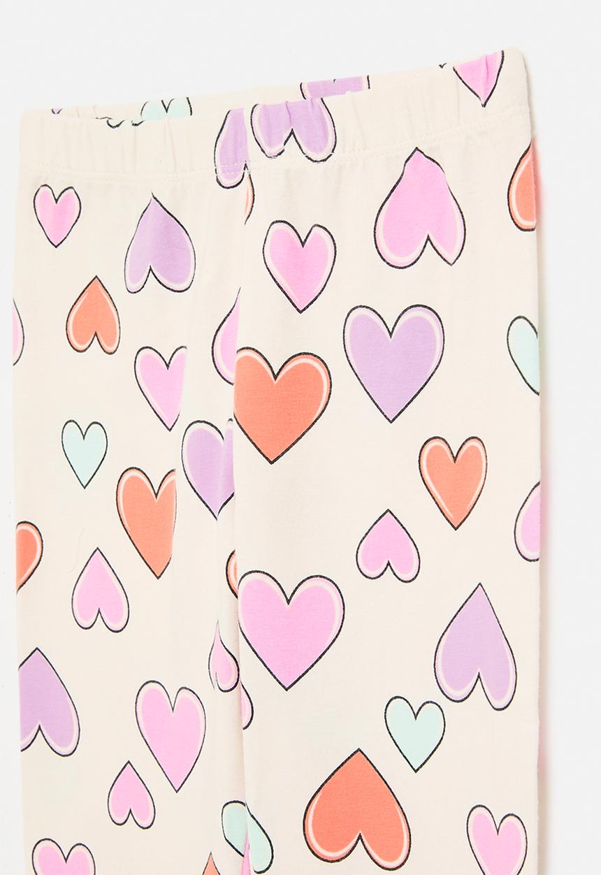 Pop Candy - Printed leggings-ecru