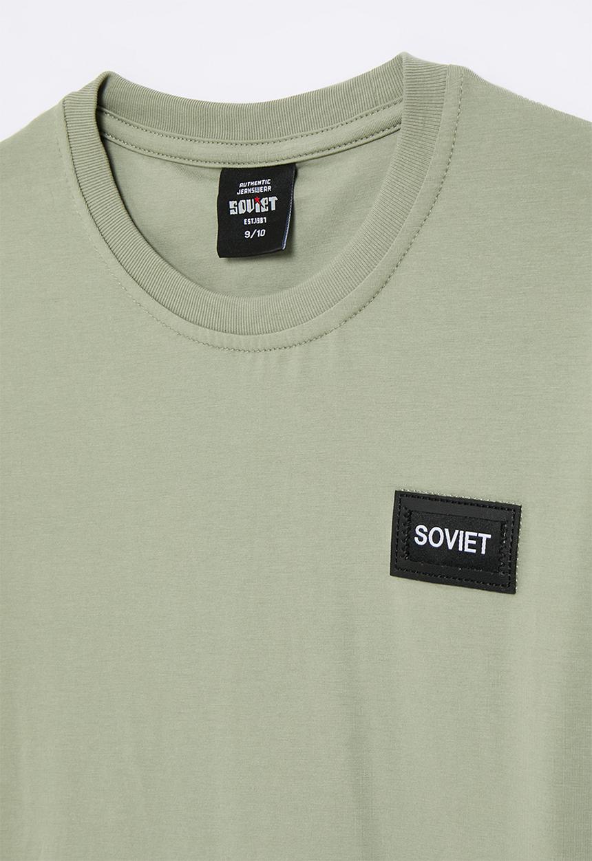 SOVIET - Boys Short Sleeve Crew Neck Tee - Light Sage