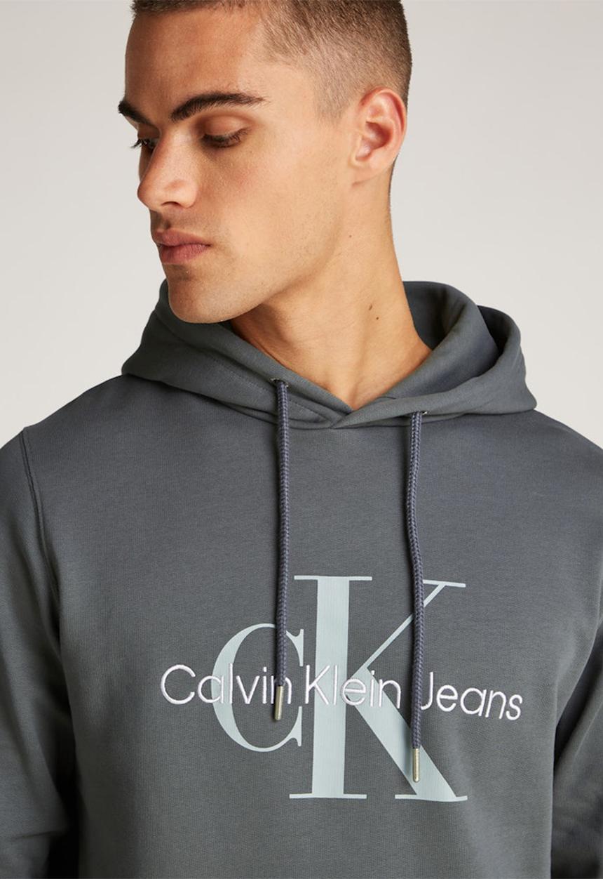 Calvin Klein - Seasonal Monologo Regular Hoodie - Endless Grey