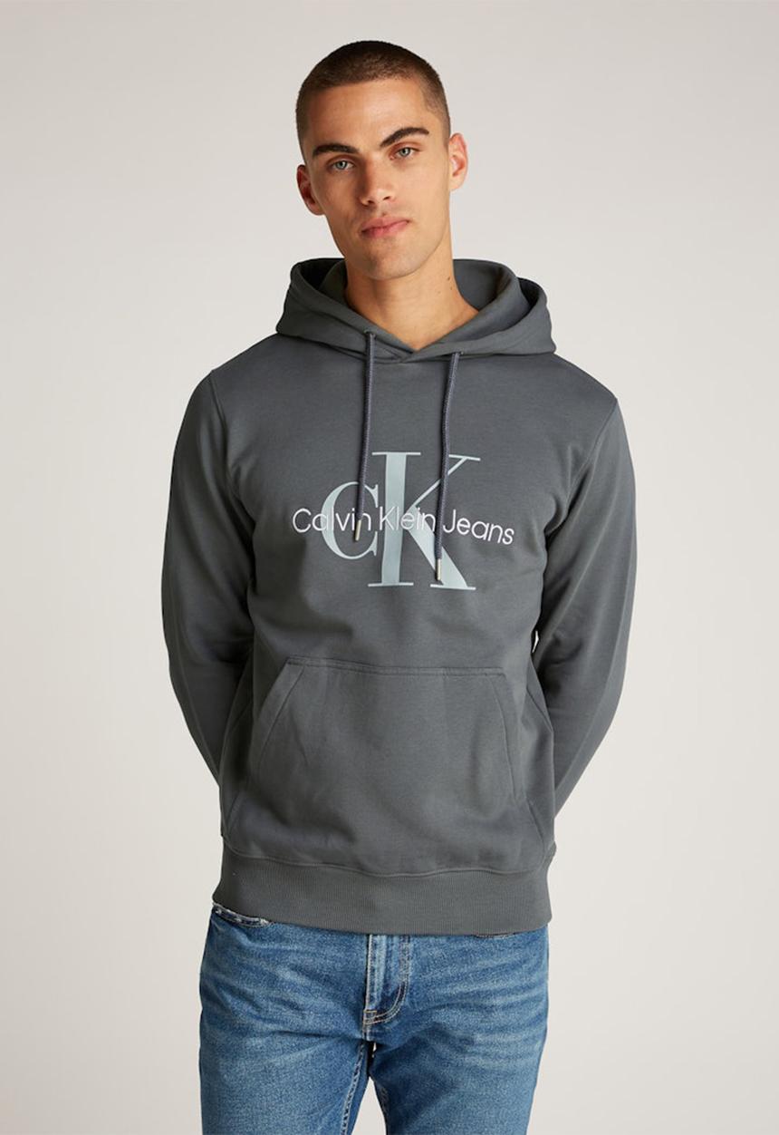Calvin Klein - Seasonal Monologo Regular Hoodie - Endless Grey