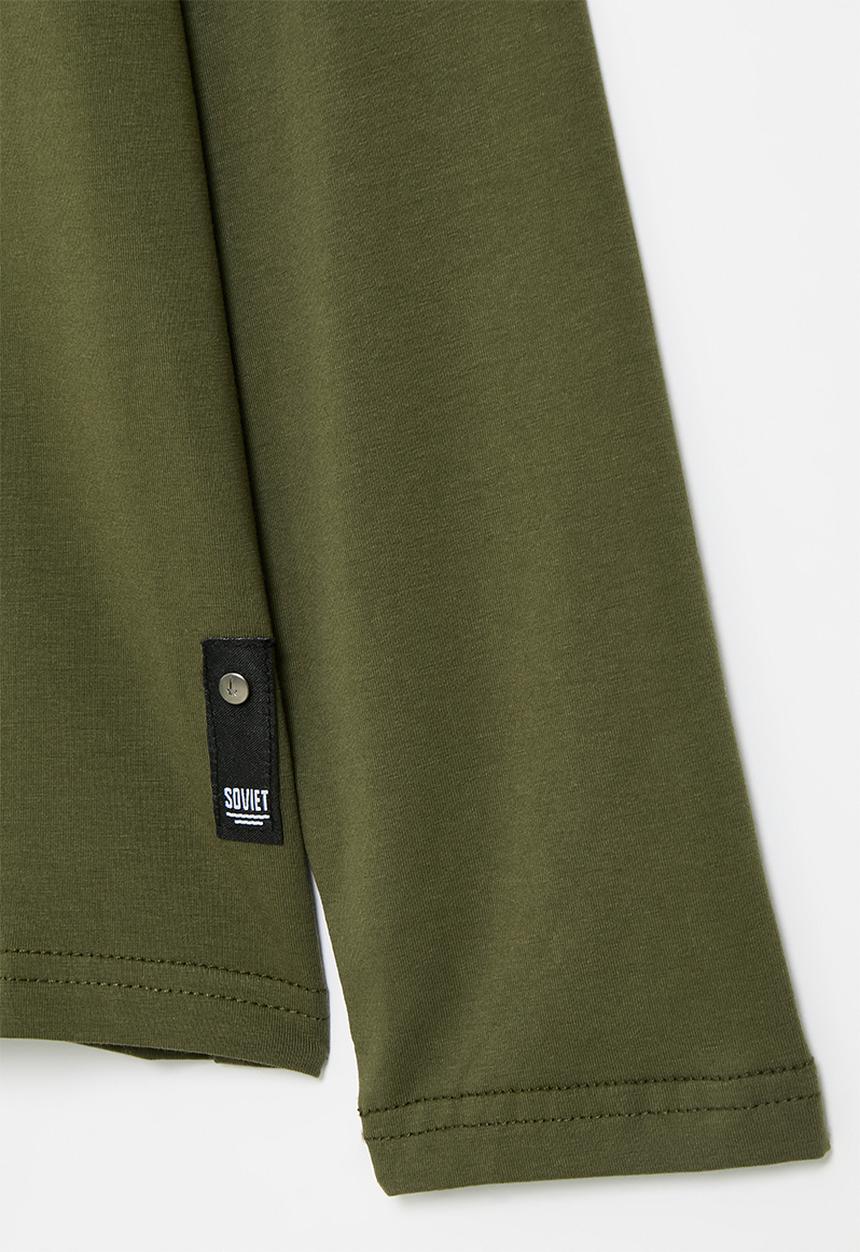 SOVIET - Boys Long Sleeve Crew Neck Tee - Olive