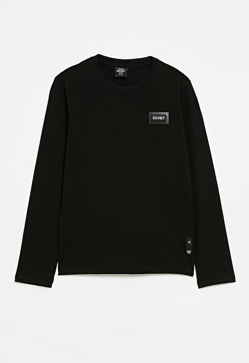 SOVIET - Boys Long Sleeve Crew Neck Tee - Black