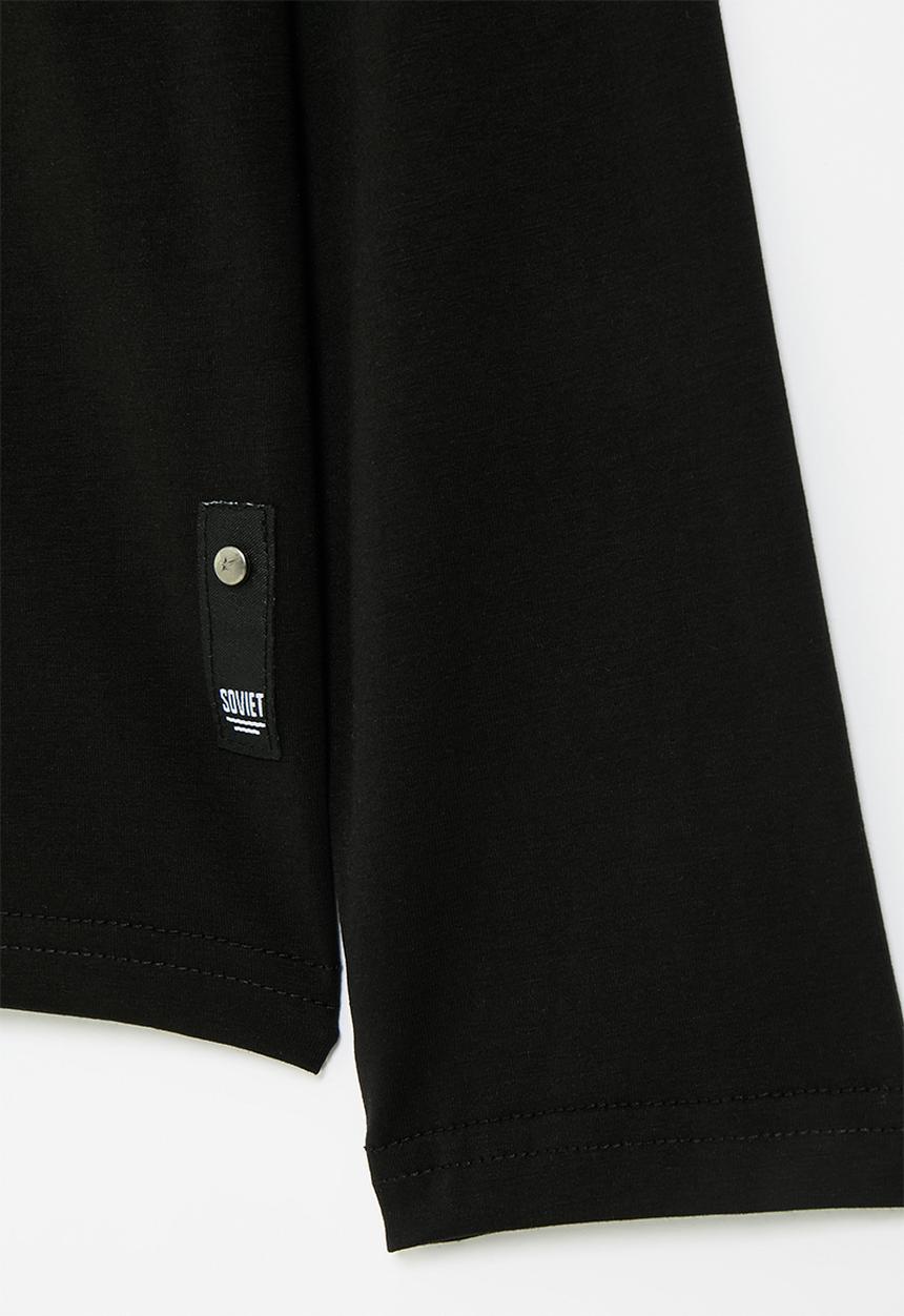 SOVIET - Boys Long Sleeve Crew Neck Tee - Black