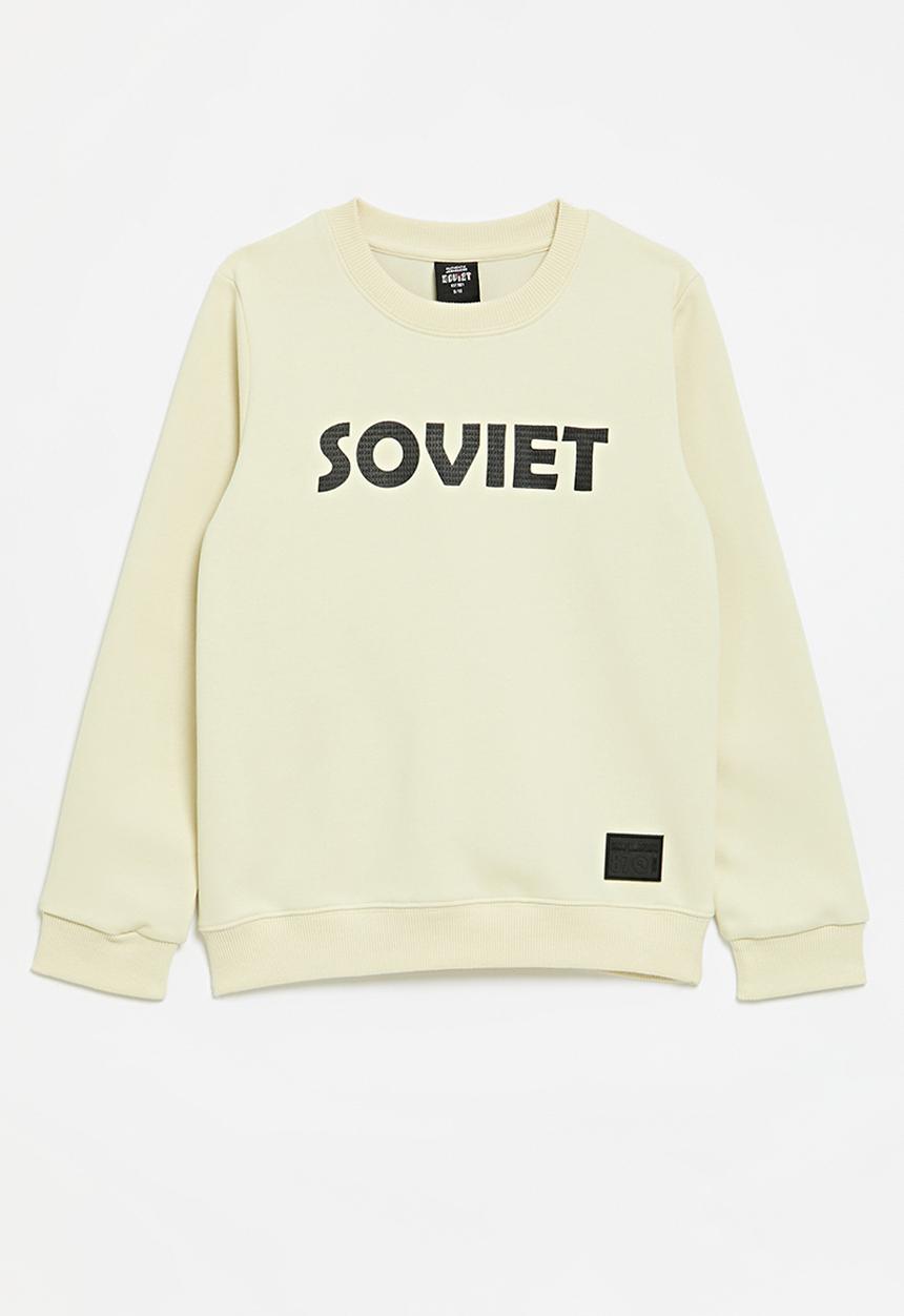 SOVIET - Boys Crew Neck Sweat Top - Bone