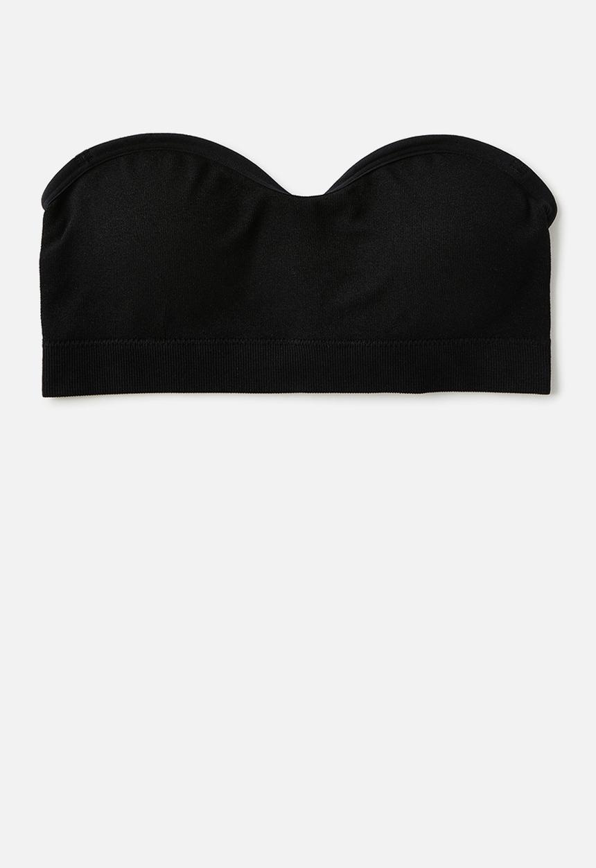 Cotton On - Seamless Sweetheart Padded Bandeau 2 Pack - (R) Black/ (R) White