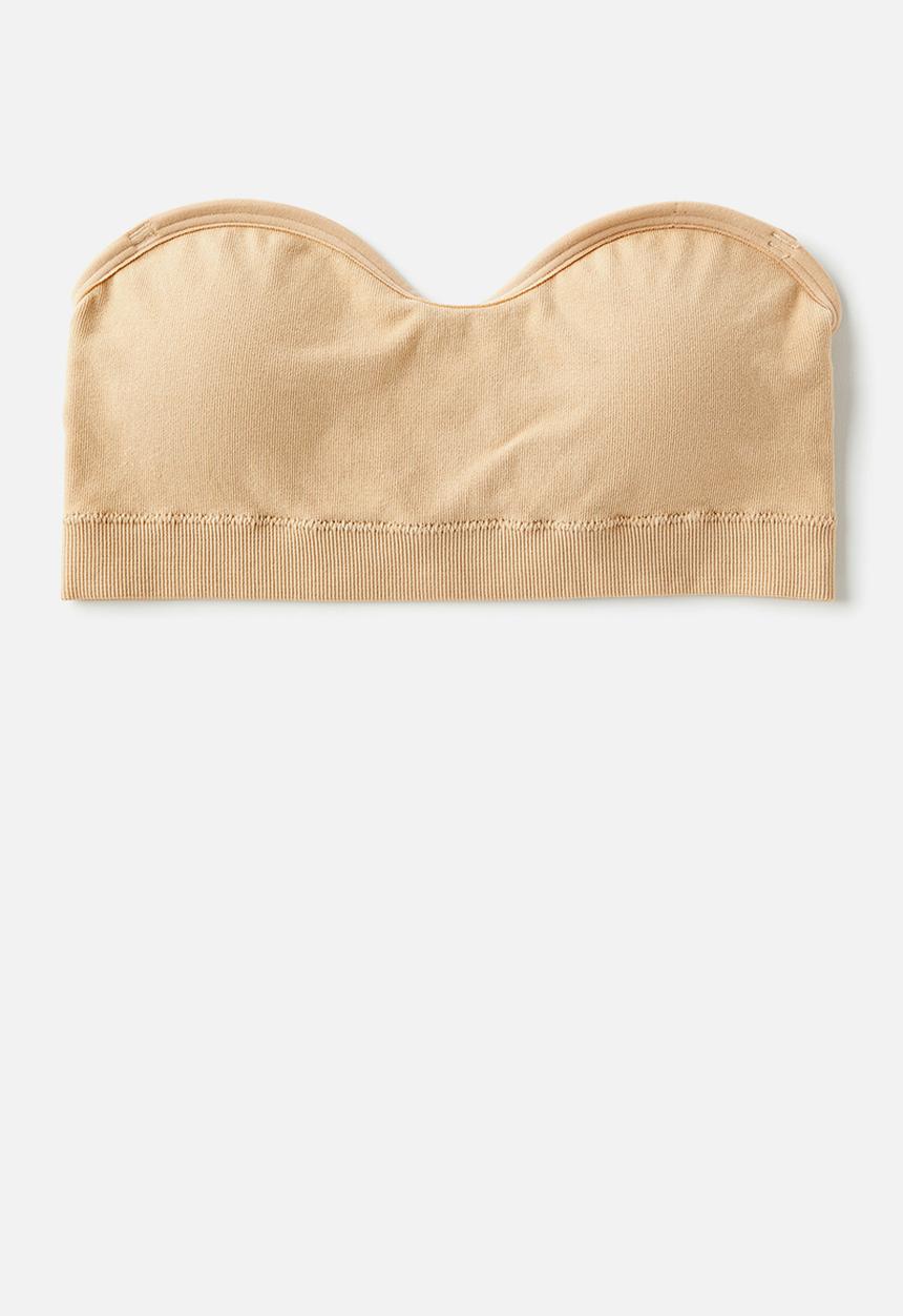 Cotton On - Seamless Sweetheart Padded Bandeau 2 Pack - (R) Maple Sugar/ (R) Frappe