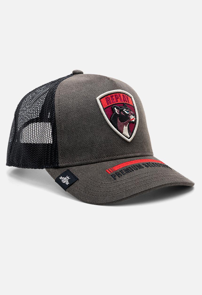 Replay - Oiled Heavy Cotton Twill + Mesh Cap - Washed Black