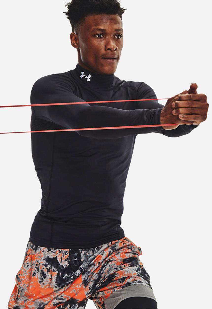 Under Armour - UA ColdGear® Compression  Mock - Black/White