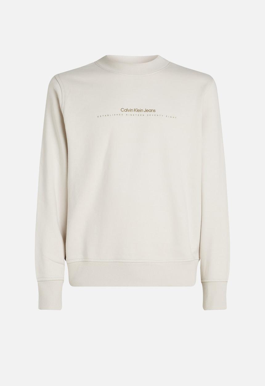 Calvin Klein - Minimal Logo Crew Neck - Moonbeam