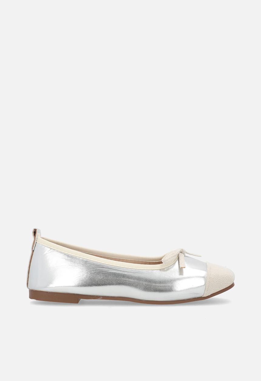 Pop Candy - Contrast ballet pumps - silver
