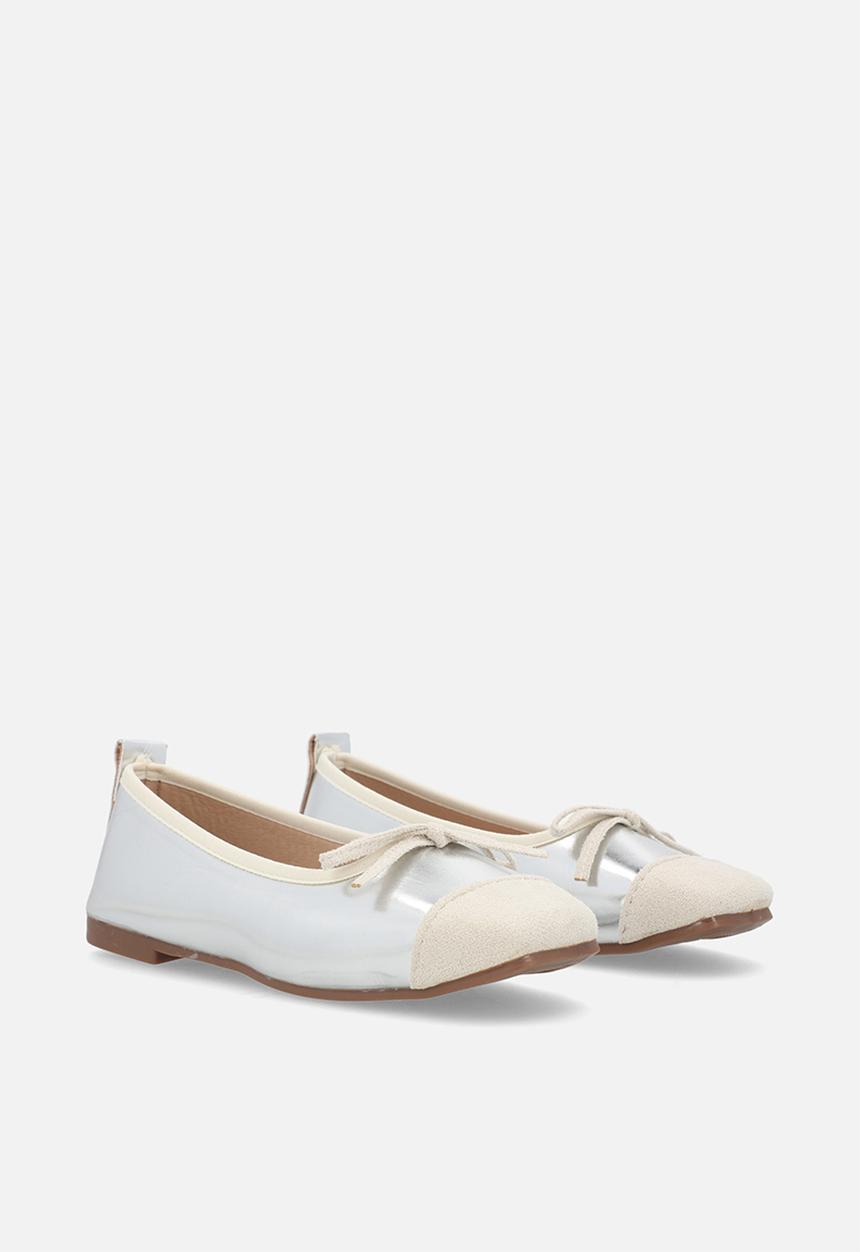 Pop Candy - Contrast ballet pumps - silver