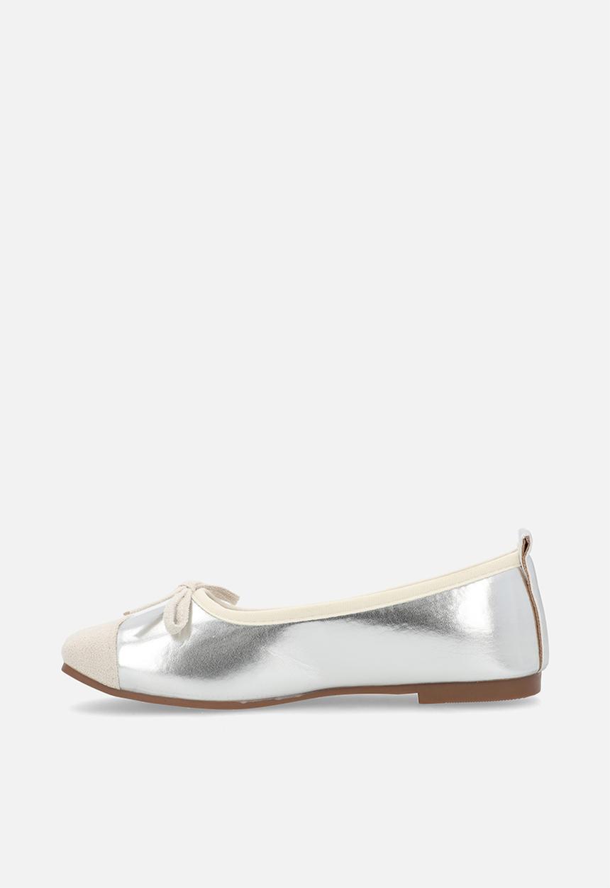 Pop Candy - Contrast ballet pumps - silver
