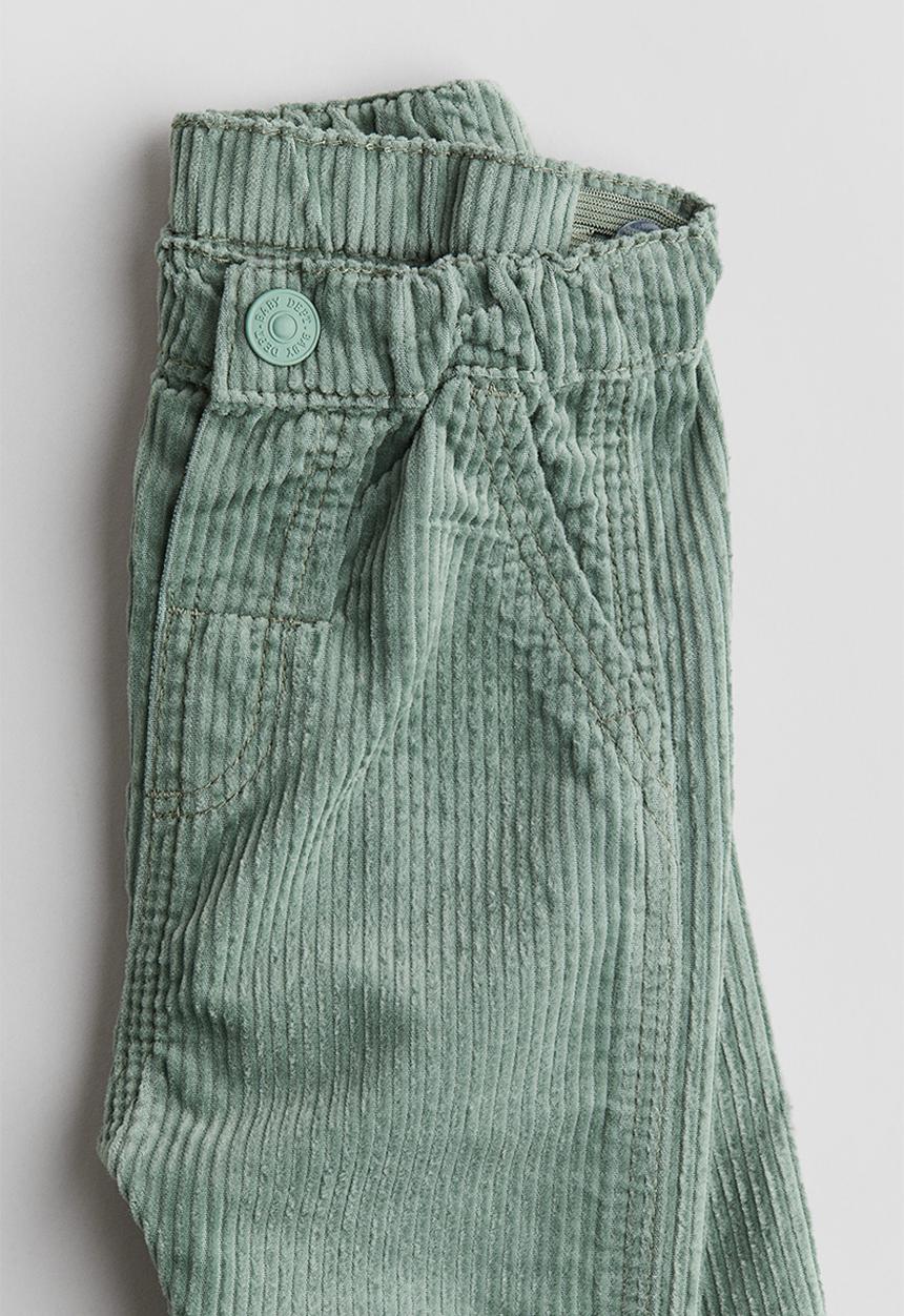 H&M - Cotton corduroy trousers - green