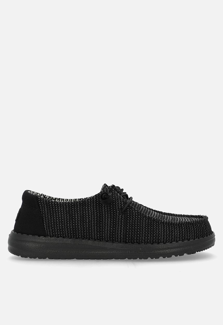 Hey Dude - Wendy Stretch Mesh slip on - Black/Black