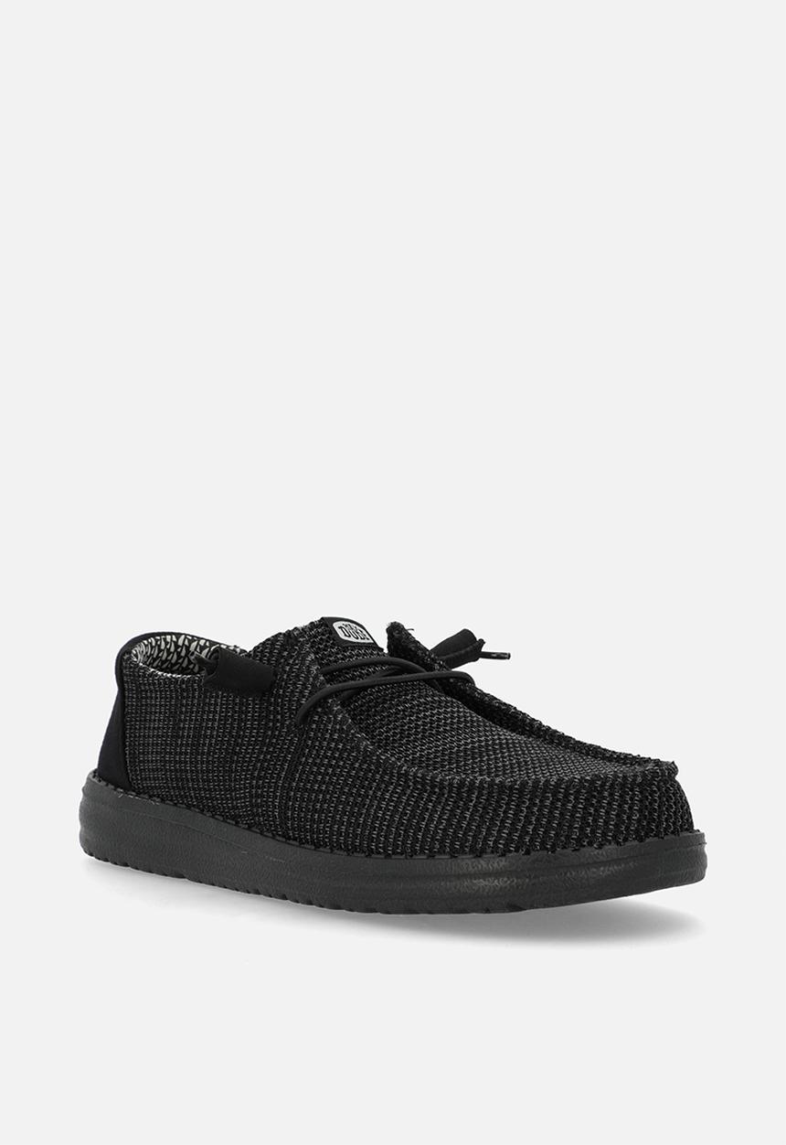 Hey Dude - Wendy Stretch Mesh slip on - Black/Black