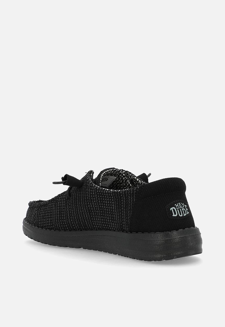 Hey Dude - Wendy Stretch Mesh slip on - Black/Black