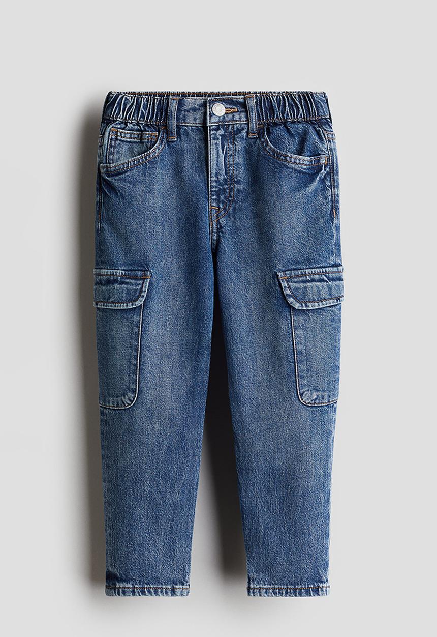 H&M - Relaxed tapered fit jeans - denim blue