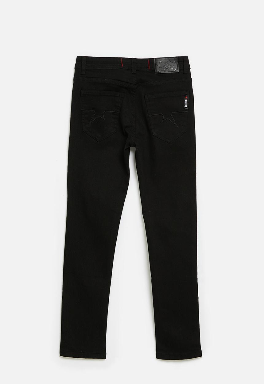 SOVIET - Boys Black Bull denim Skinny - Black