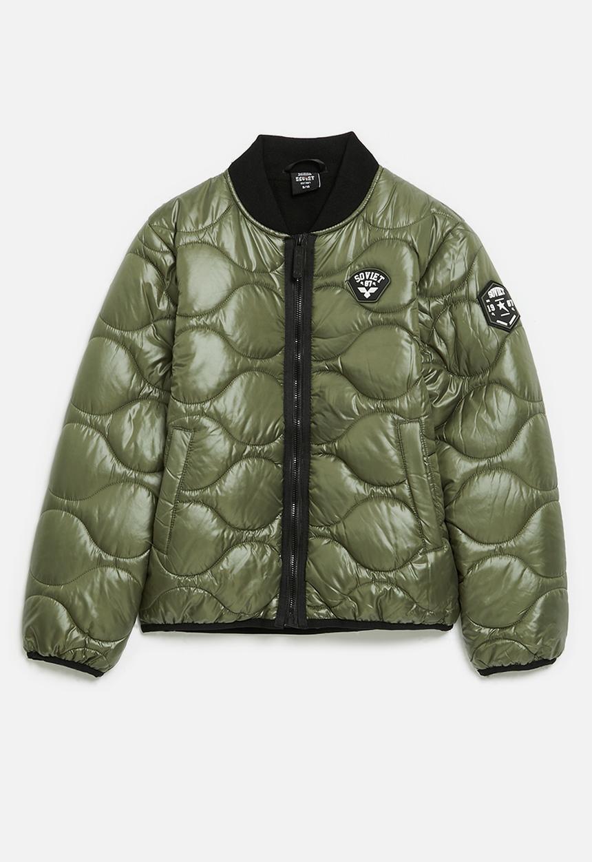 SOVIET - Boys Quilted Fashion Jacket - Olive