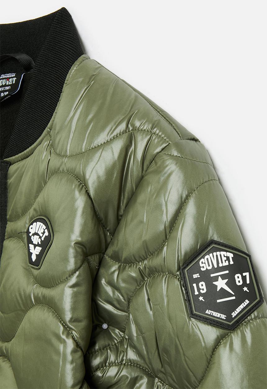 SOVIET - Boys Quilted Fashion Jacket - Olive