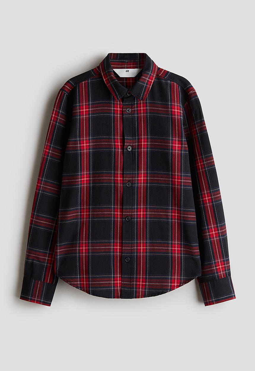 H&M - Cotton shirt - red & checked