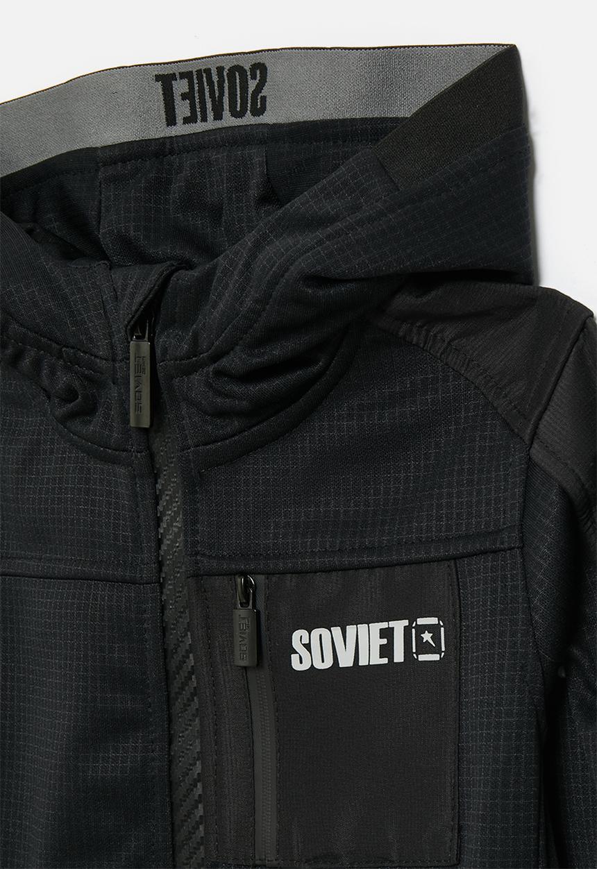 SOVIET - Boys Zip Through Sweat Top - Black