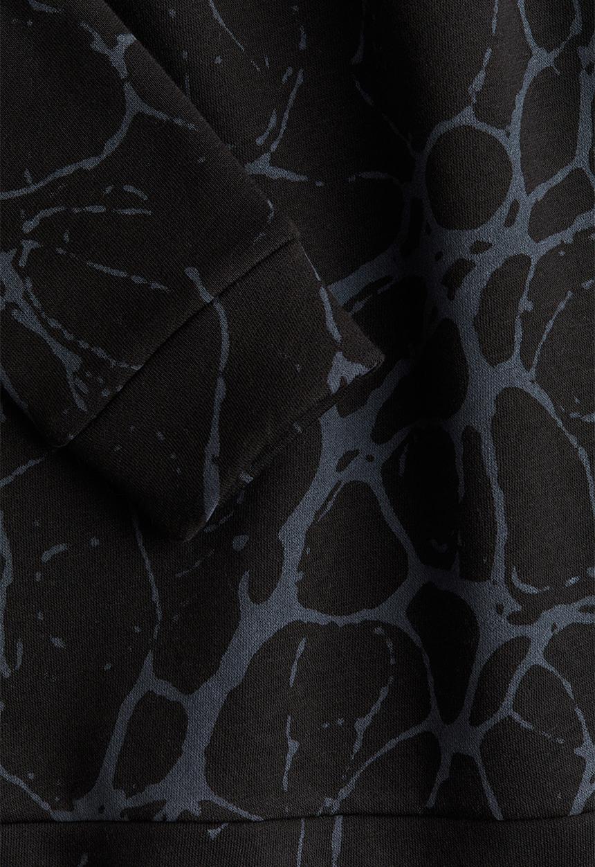 H&M - Printed hoodie - black marbled