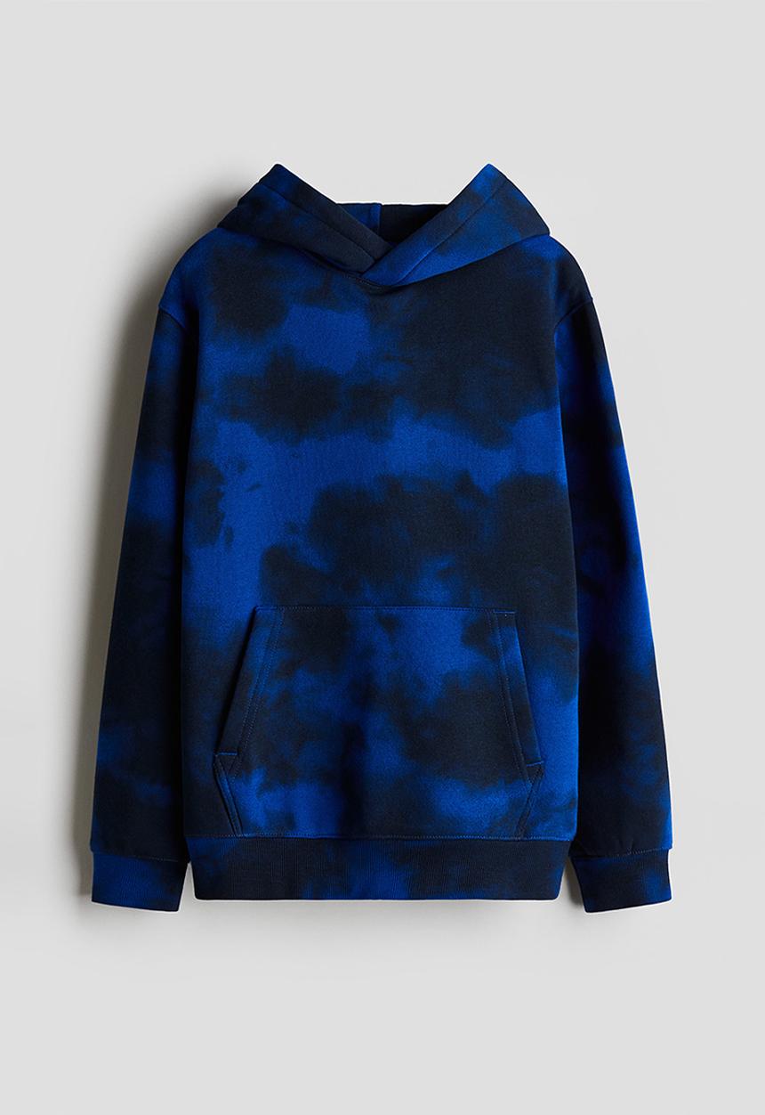 H&M - Hoodie - navy blue tie-dye