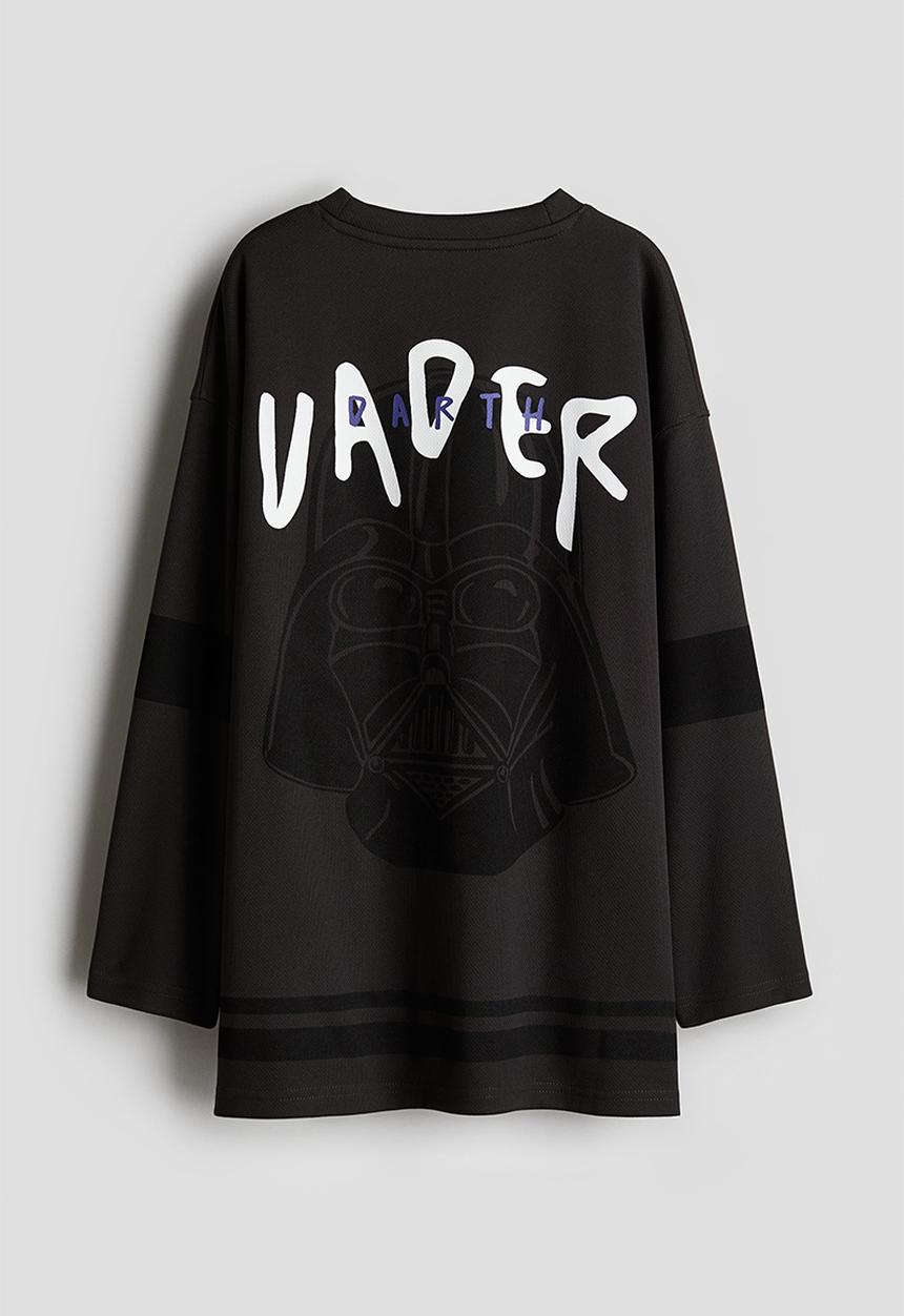 H&M - Oversized mesh t-shirt - black star wars