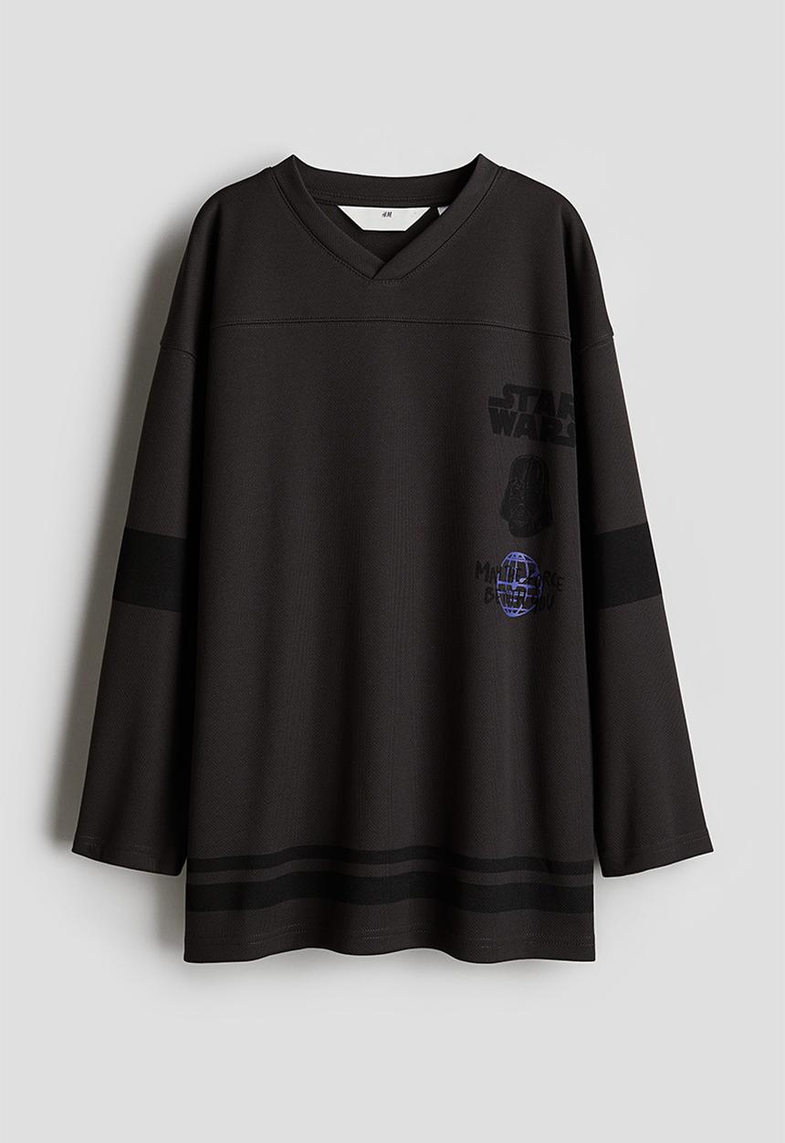 H&M - Oversized mesh t-shirt - black star wars