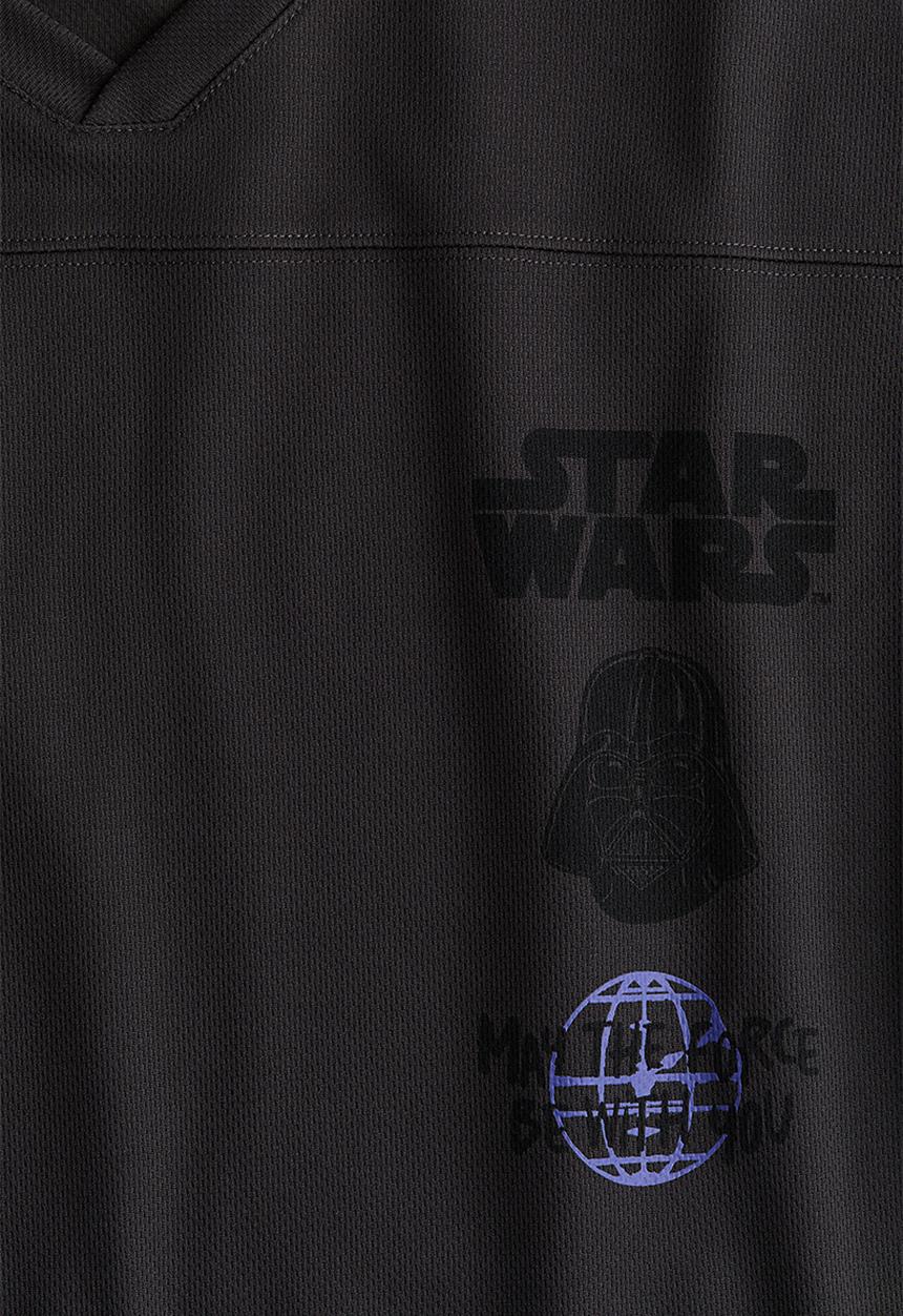 H&M - Oversized mesh t-shirt - black star wars