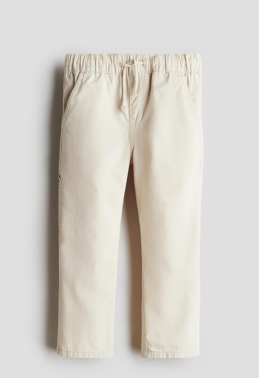 H&M - Cotton carpenter trousers - light beige