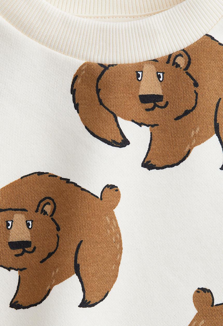 H&M - Printed sweatshirt - white & bears