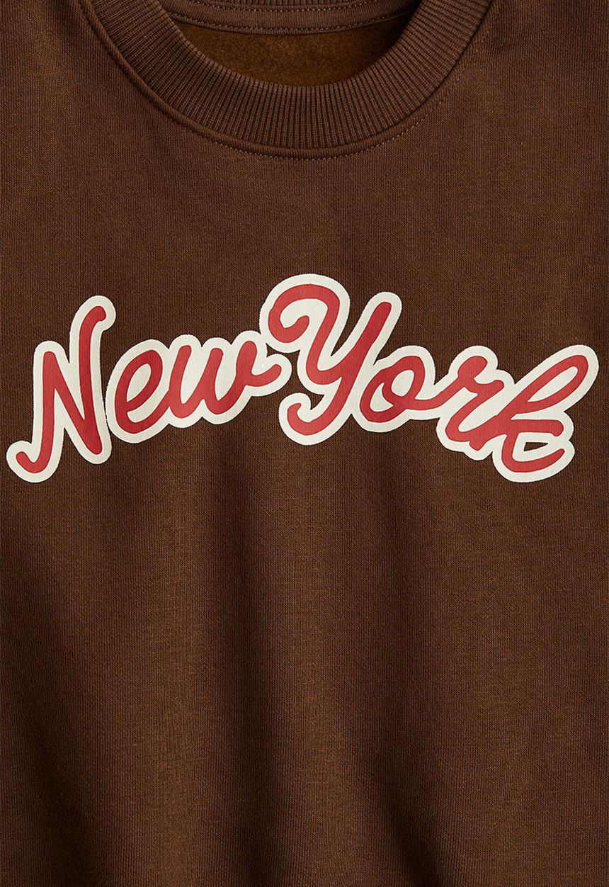 H&M - Printed sweatshirt - brown new york
