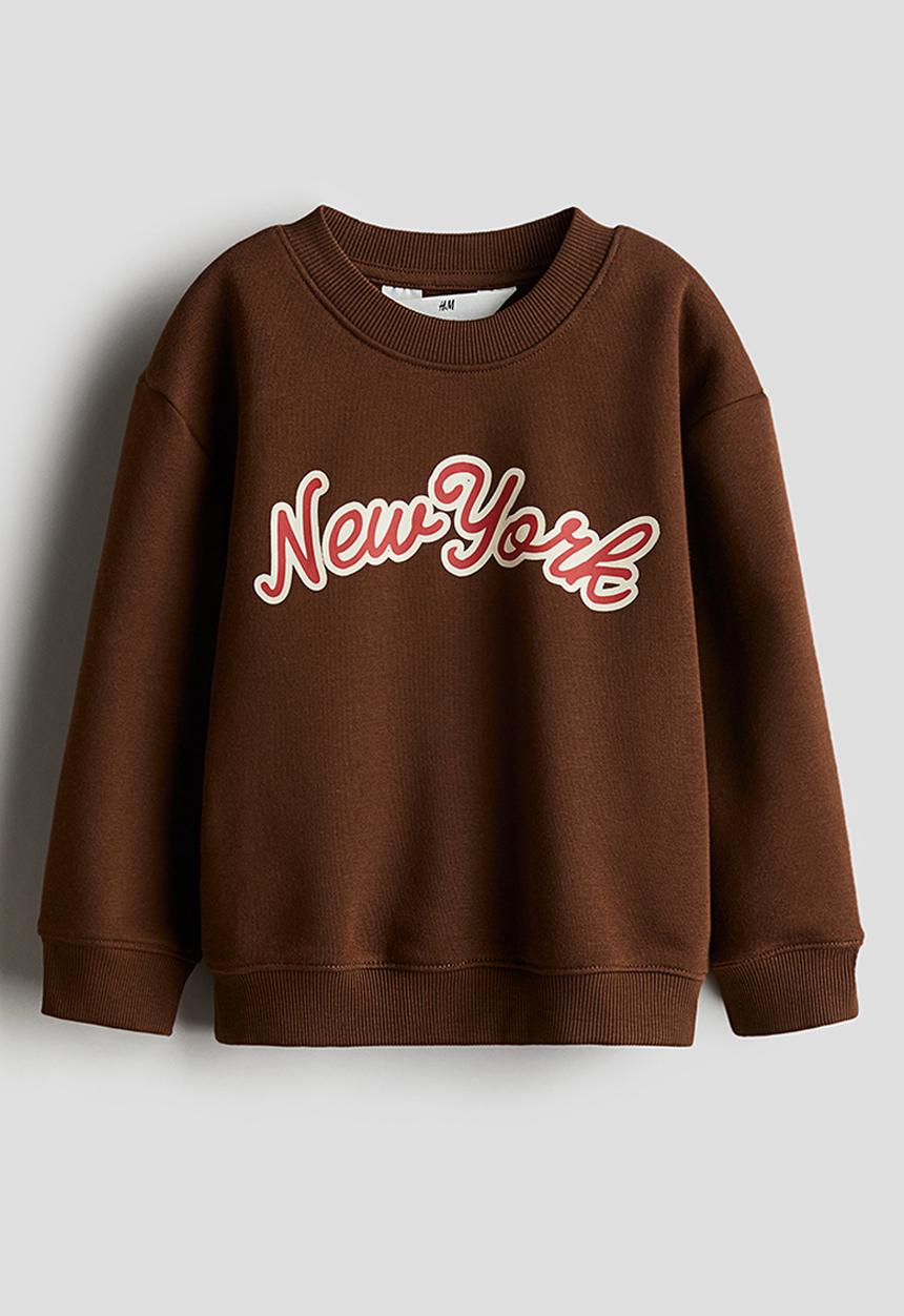 H&M - Printed sweatshirt - brown new york