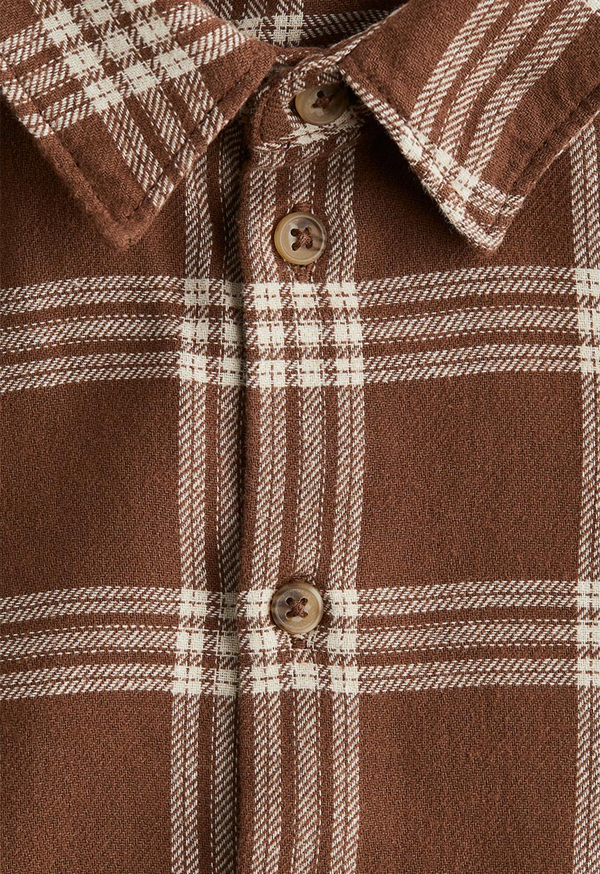 H&M - Flannel shirt - brown checked