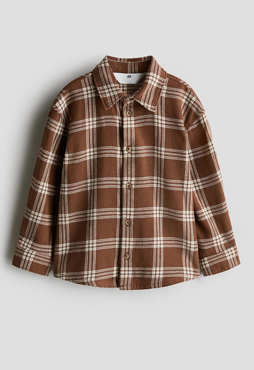 H&M - Flannel shirt - brown checked