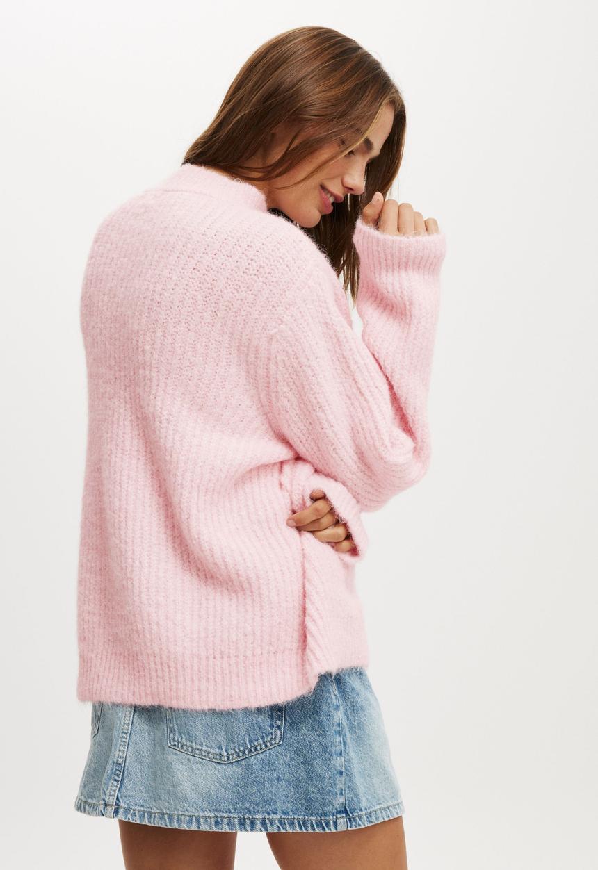 Cotton On - Luxe rib mock neck pullover - babydoll