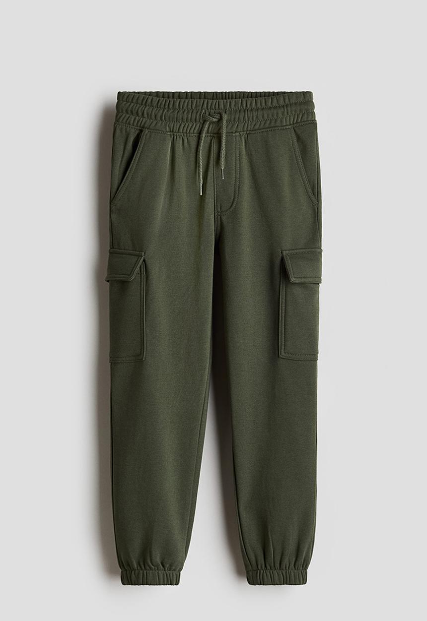 H&M - Cargo joggers - dark khaki green