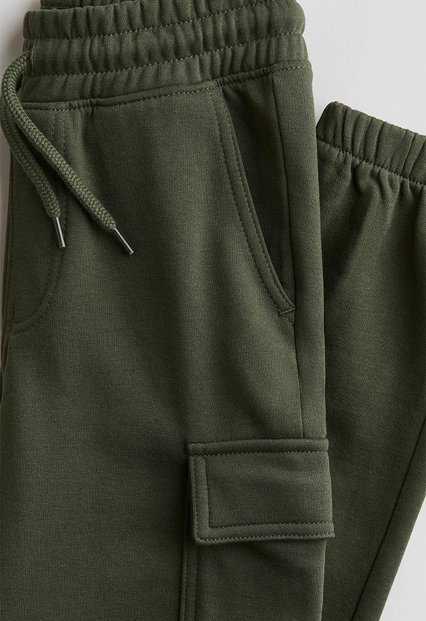 H&M - Cargo joggers - dark khaki green