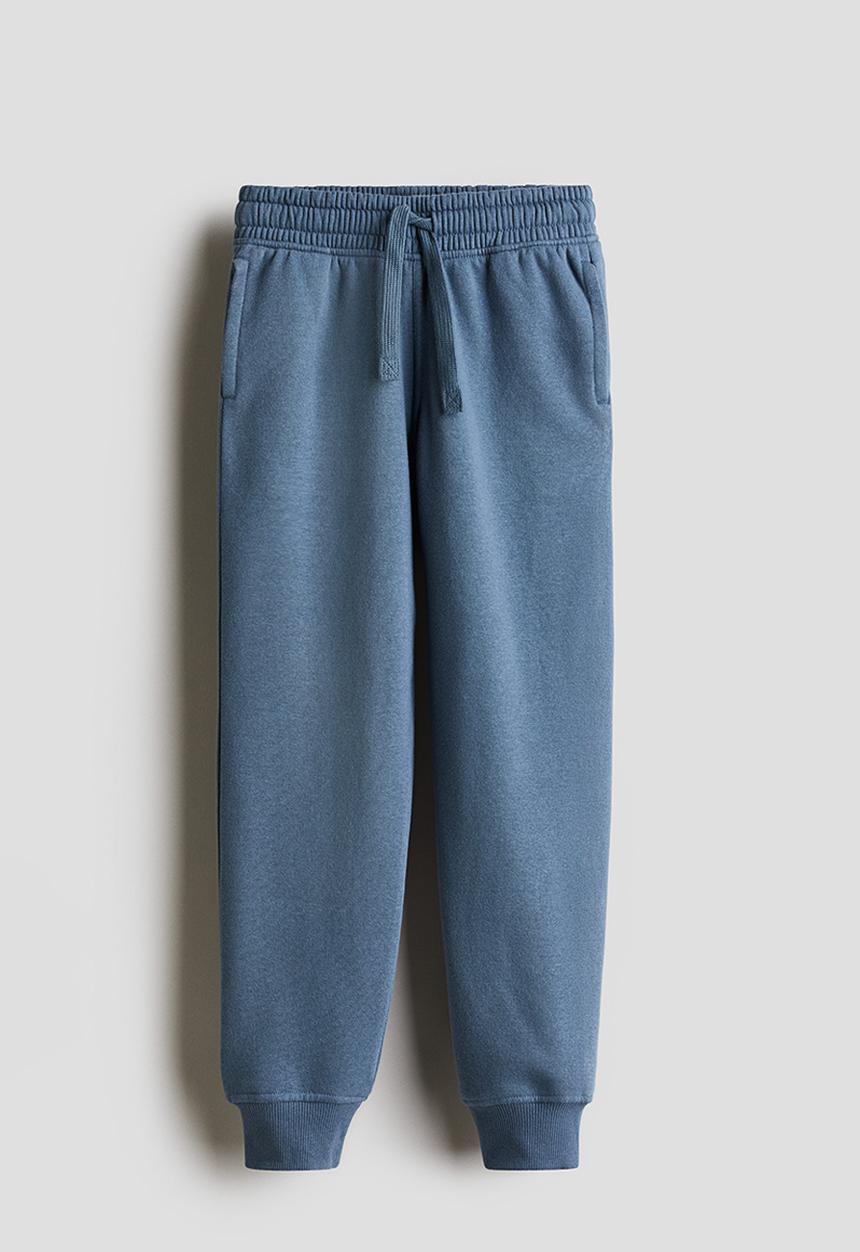 H&M - Cotton sweatshirt joggers - dusty blue 