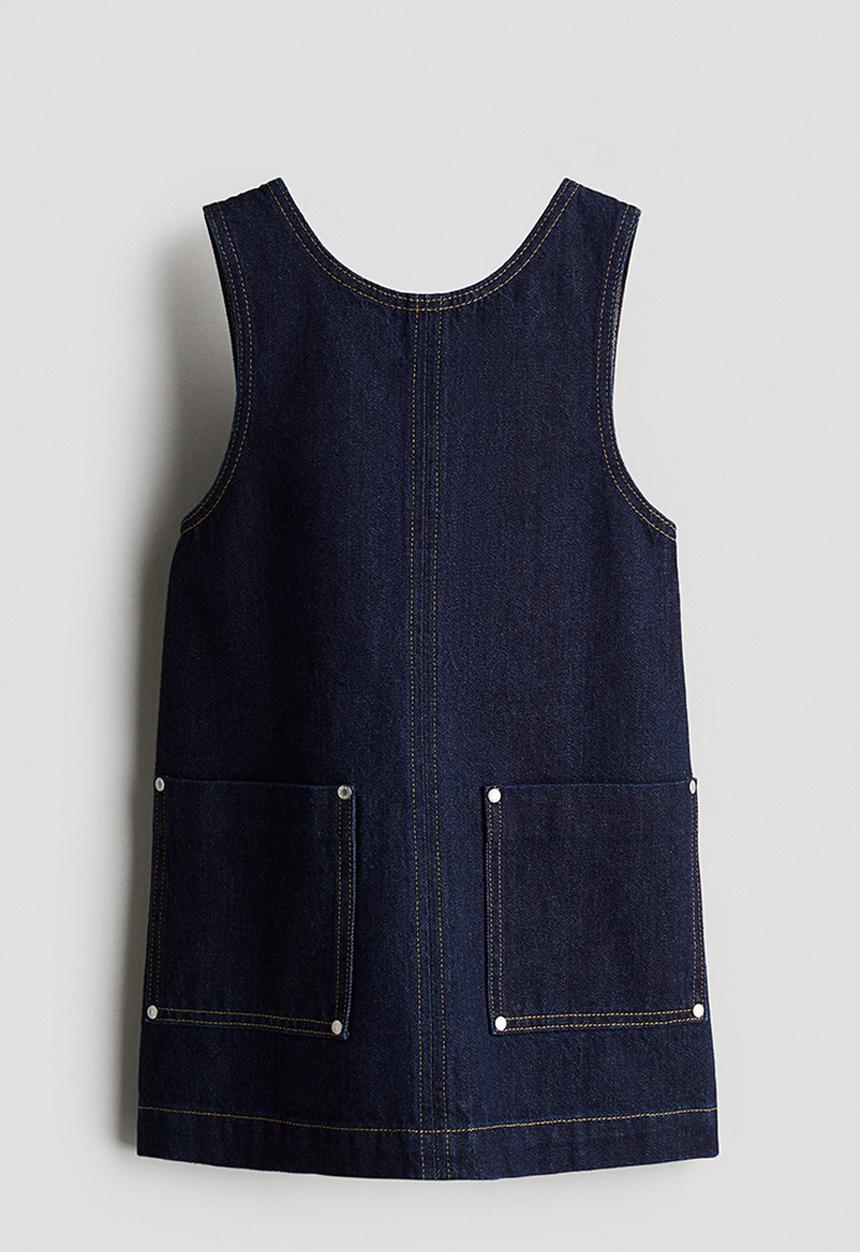 H&M - Pinafore denim dress - dark denim blue