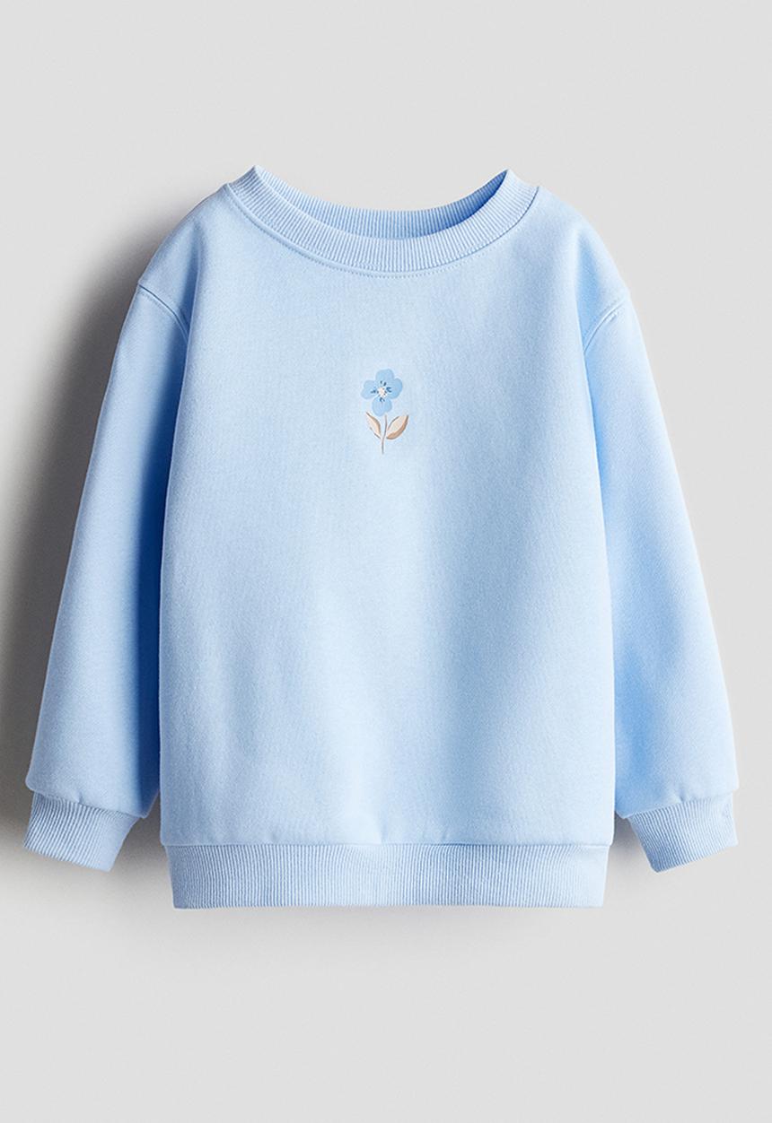 H&M - Print-motif sweatshirt - blue flower
