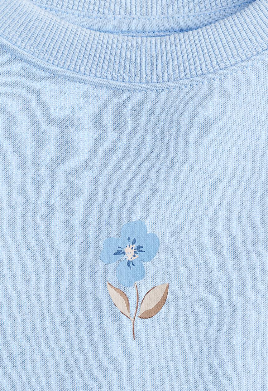 H&M - Print-motif sweatshirt - blue flower