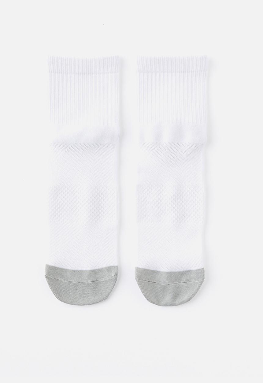 Cotton On - Performance Mid Crew Running Sock - Grey Marle
