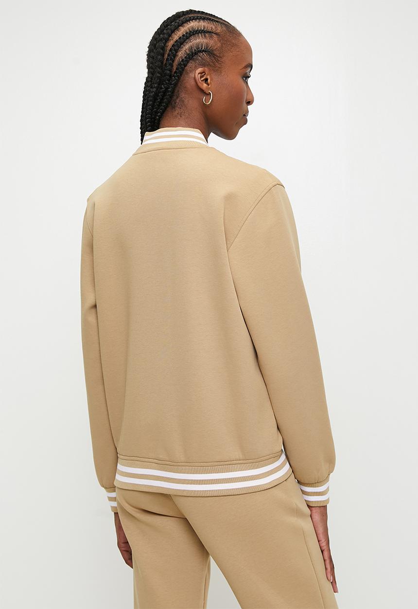 POLO - Wmn robyn long sleeve bomber jacket - camel