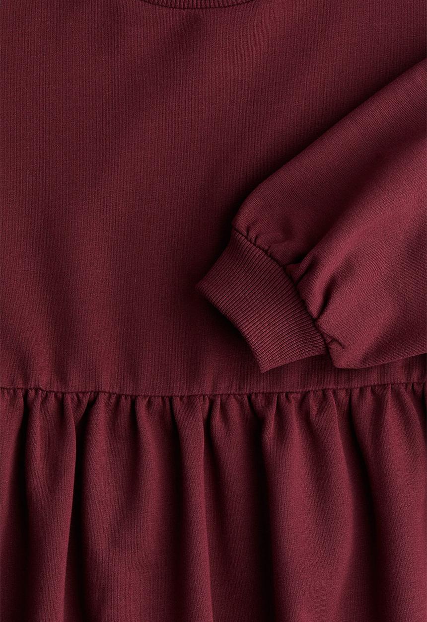 H&M - Oversized sweatshirt dress - dark red