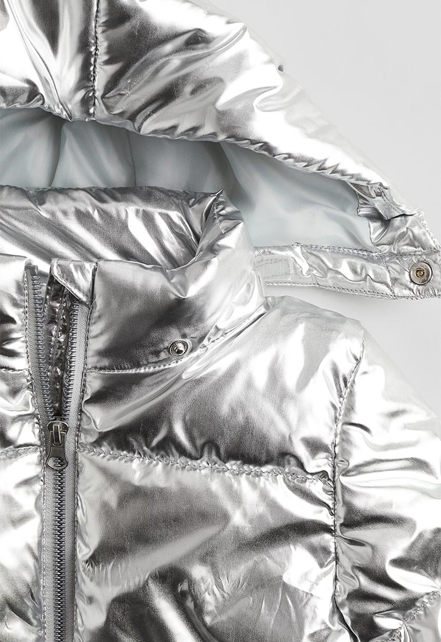 H&M - Shimmering puffer jacket - silver-coloured