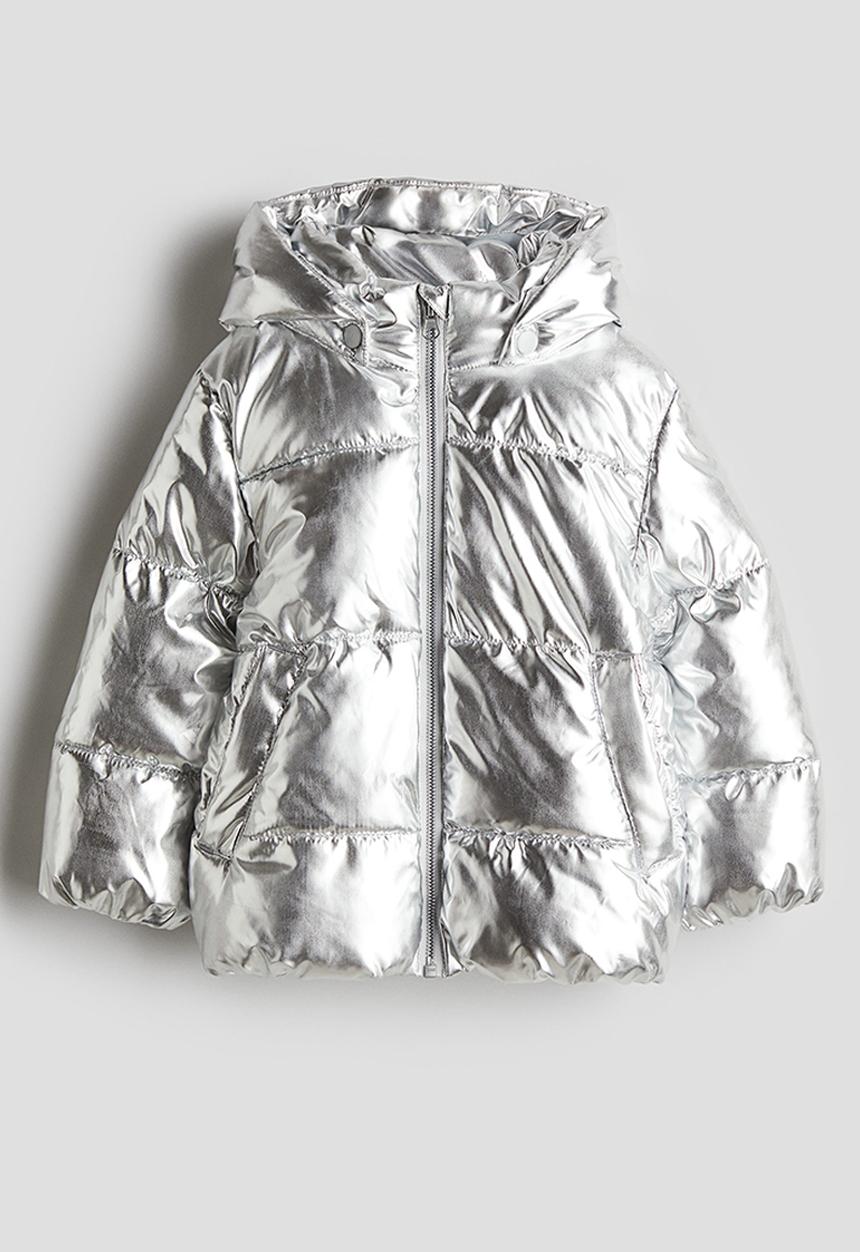H&M - Shimmering puffer jacket - silver-coloured