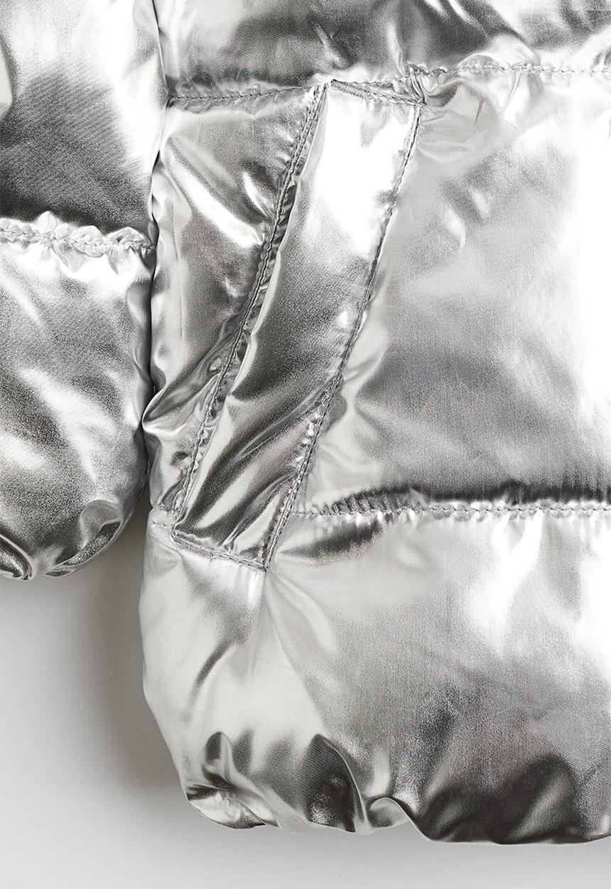 H&M - Shimmering puffer jacket - silver-coloured
